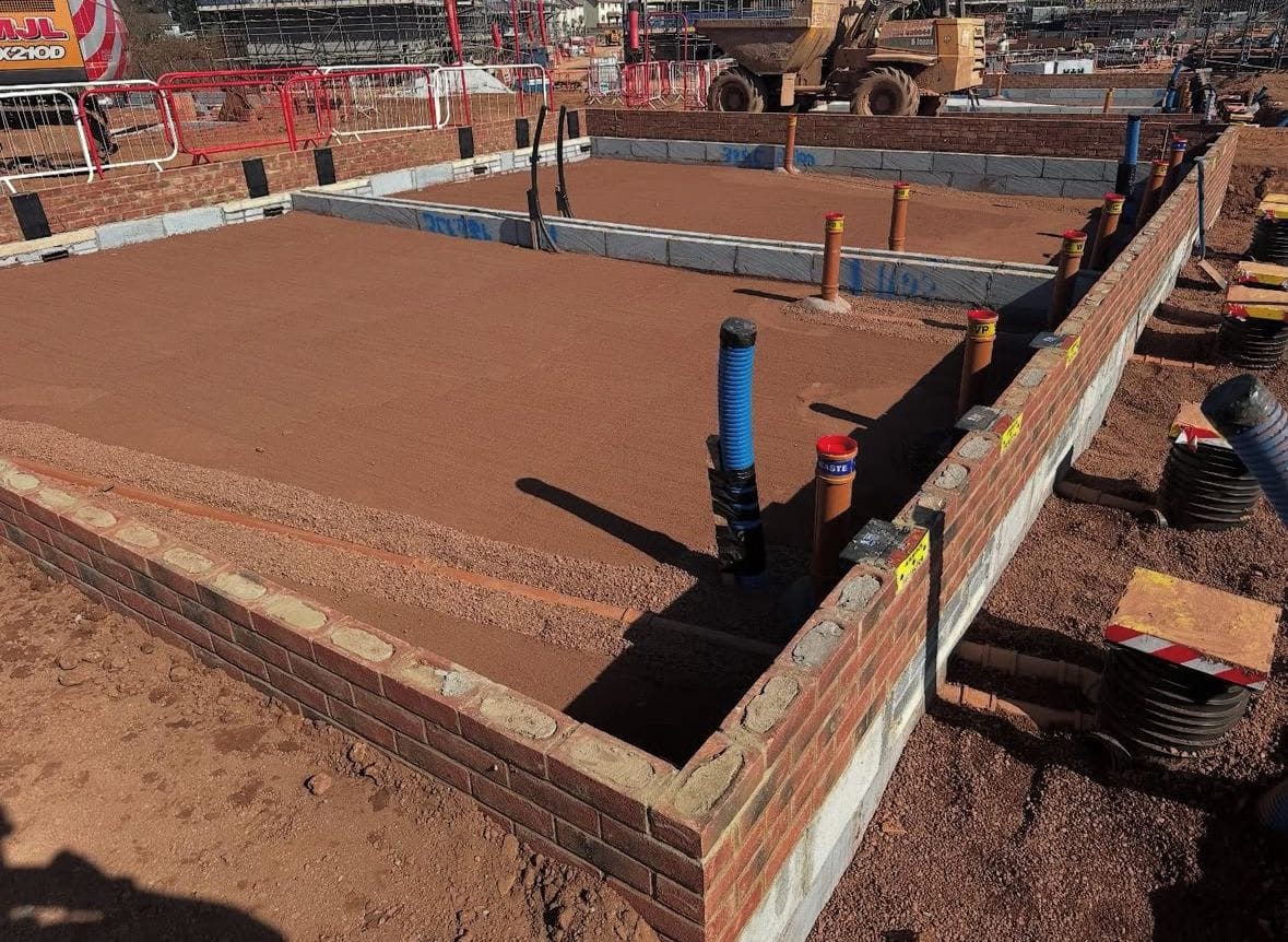 Drainage system on groundworks project in devon