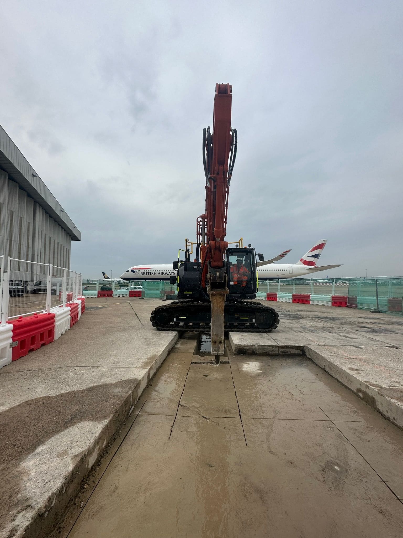 Plant working at heathrow airport