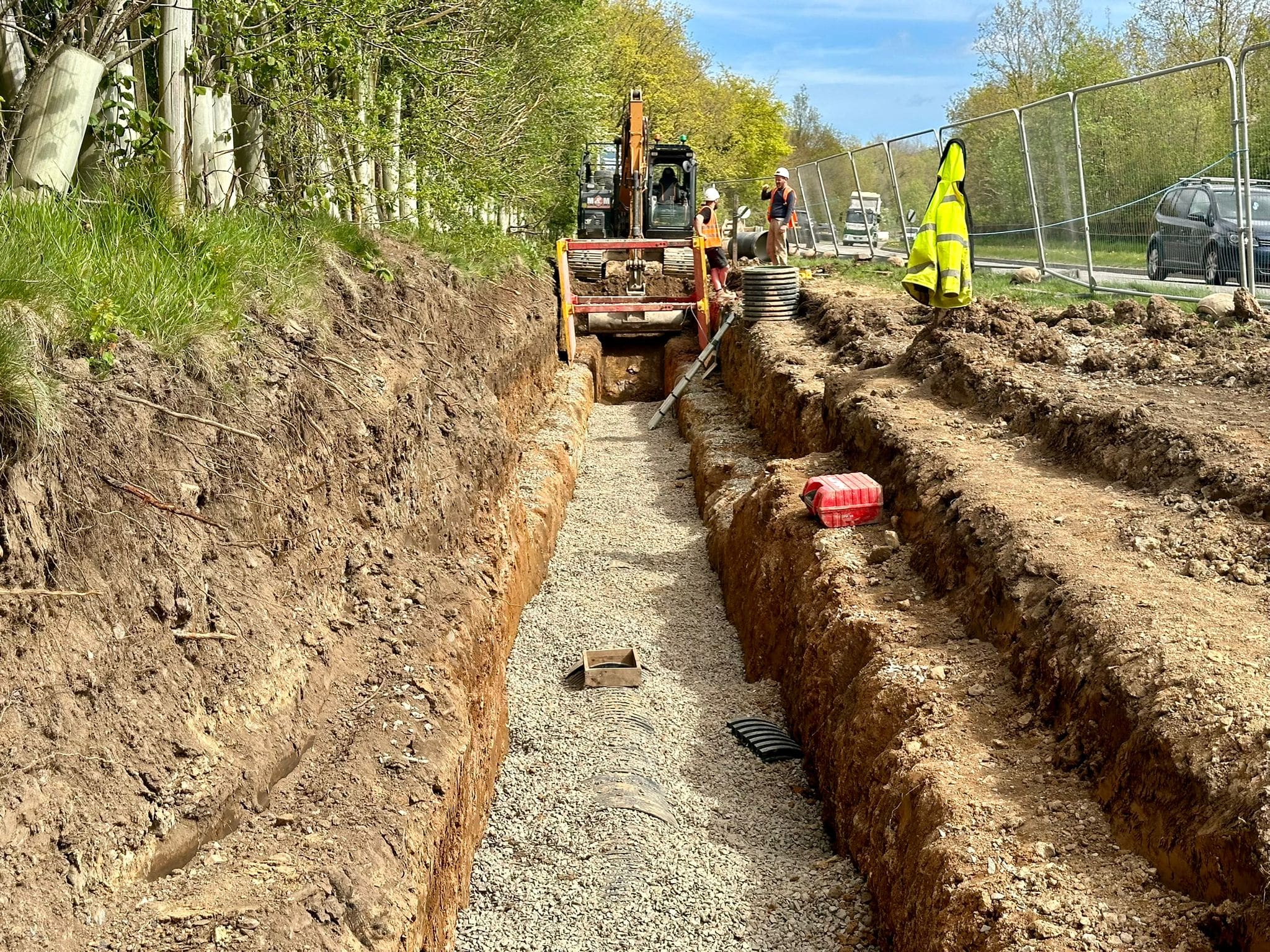 drainage side of the road in devon