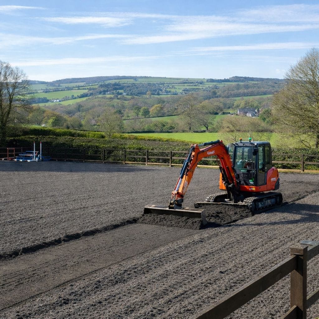 equestrian groundworks project in exeter devon
